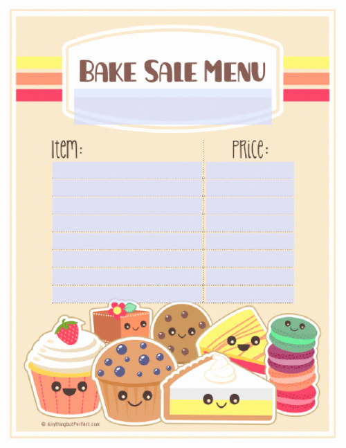 Bake Sale Flyer Templates Free Fresh Bake Sale Printable Labels Set