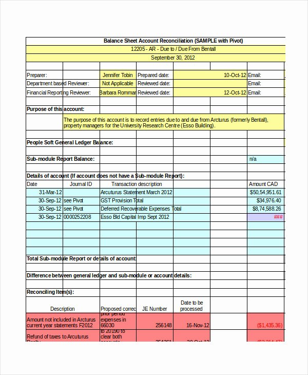 Balance Sheet Reconciliation Template Fresh Excel Spreadsheet Example 13 Free Excel Documents