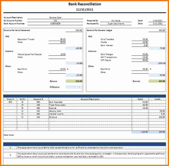 Balance Sheet Reconciliation Template New Balance Sheet Reconciliation Template