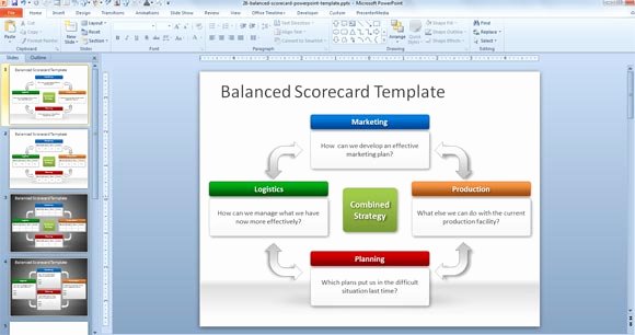 Balanced Scorecard Template Word Unique Free Balanced Scorecard Powerpoint Template