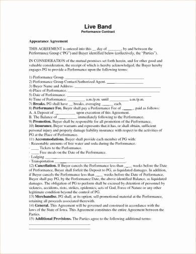 Band Contract Template Best Of 15 Band Contract Templates Pdf Word Google Docs