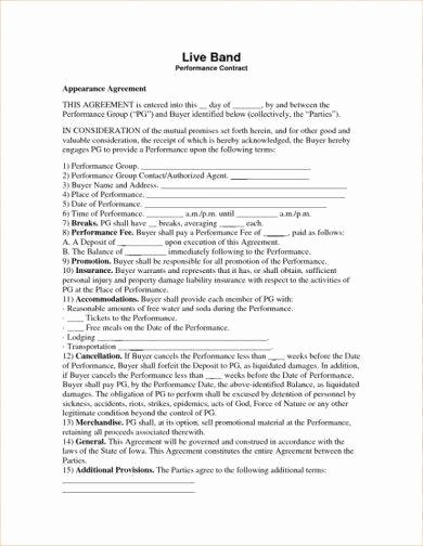 Band Contract Template Best Of 15 Band Contract Templates Pdf Word Google Docs
