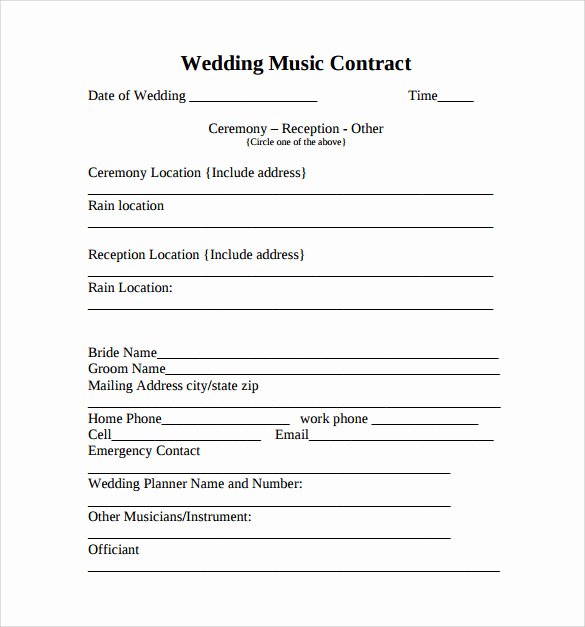 Band Contract Template Unique 15 Music Contract Templates