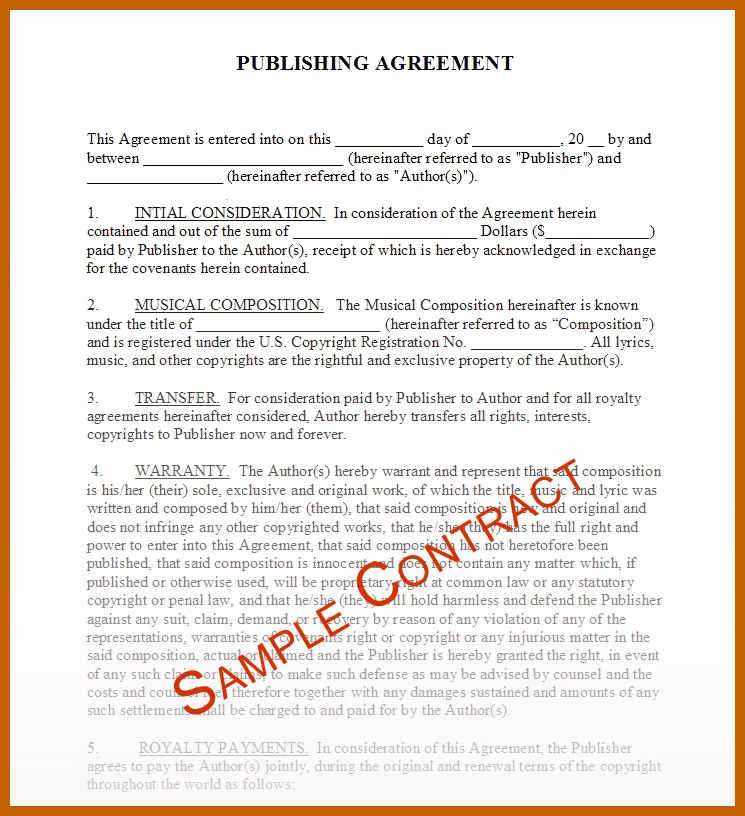 Band Contract Template Unique 8 9 Band Contract Template