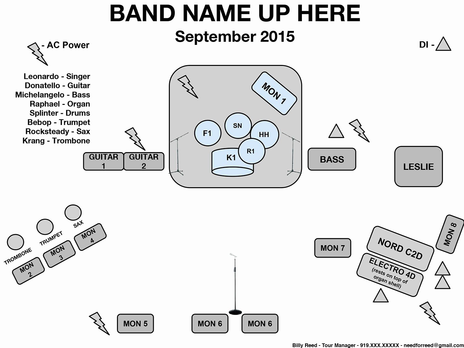 Band Input List Template New How to Create A Stage Plot and Input List Needforreed