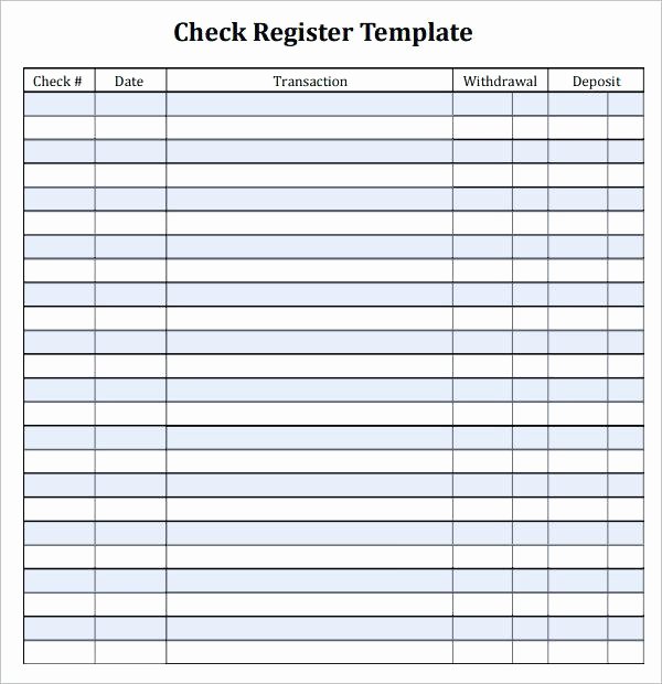 Bank Ledger Template