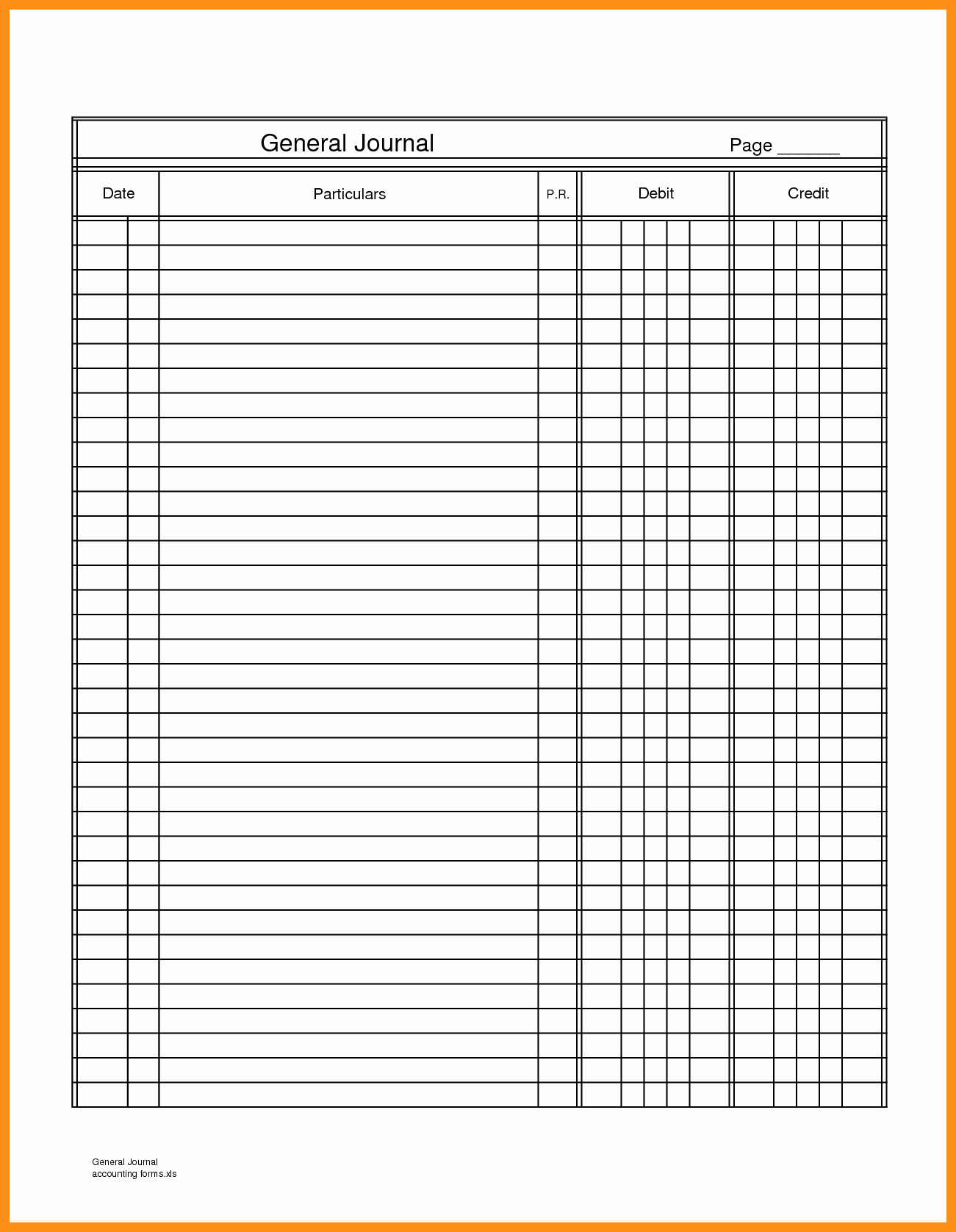 Bank Ledger Template Fresh General Ledger Templates Excel