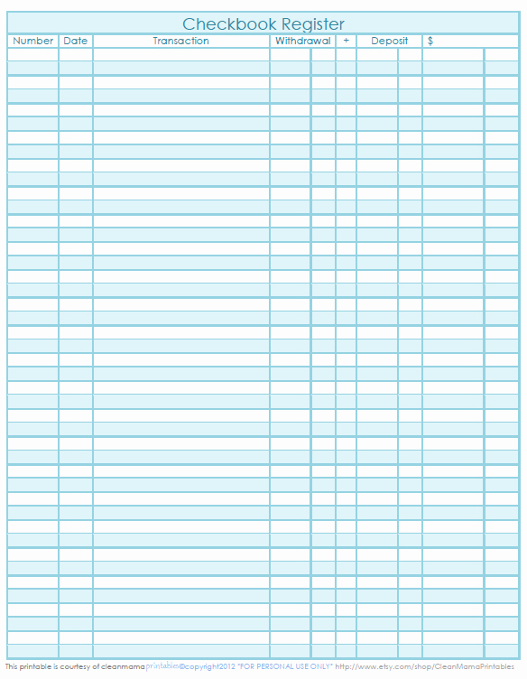 Bank Ledger Template Inspirational Checkbook Register Freebie Printable