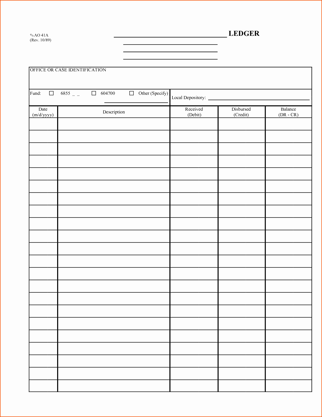 Bank Ledger Template New 8 Printable Ledger Bookletemplate