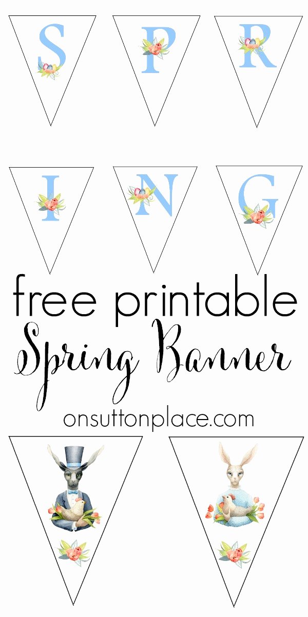 Banner Cut Out New Spring Easter Bunny Free Printable Banner Sutton Place