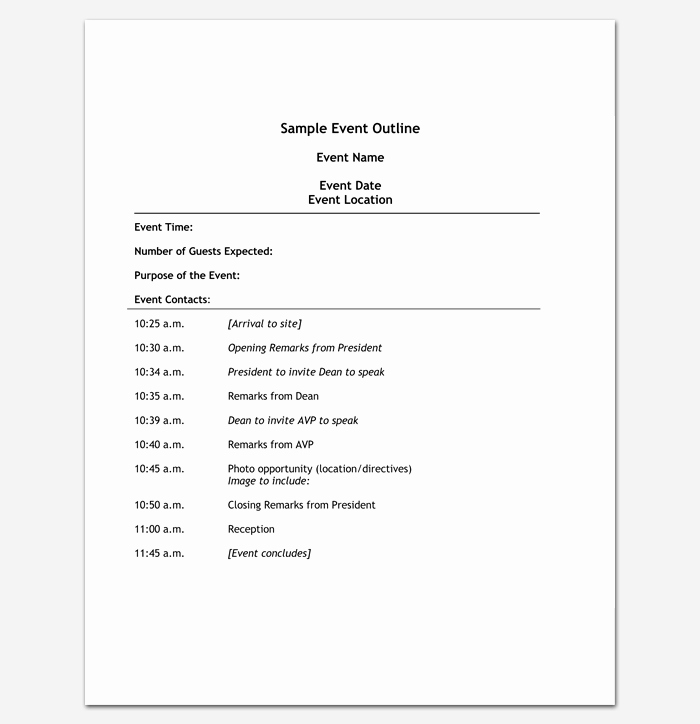 Banquet Program Template Beautiful event Program Outline 13 Printable Samples Examples