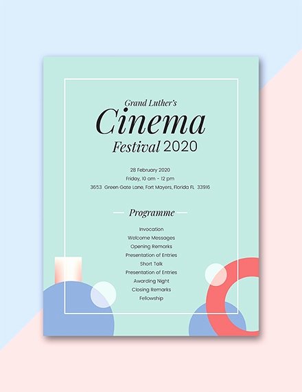 Banquet Program Template Fresh 24 Program Examples Pdf Psd Doc