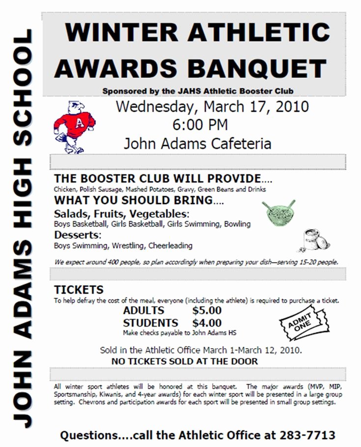 Banquet Program Template Lovely Sports Awards Banquet Program Template