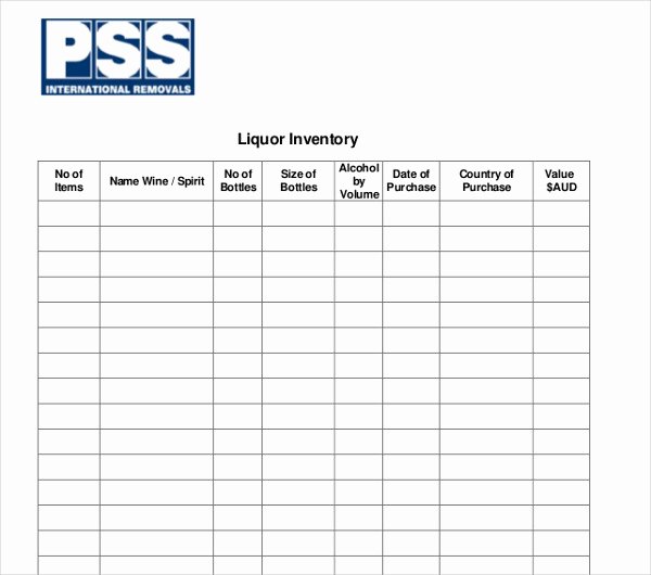 Bar Inventory Template Fresh 10 Liquor Inventory Templates Pdf Doc Xls