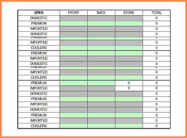 Bar Inventory Template New 10 Sample Bar Inventory Spreadsheet