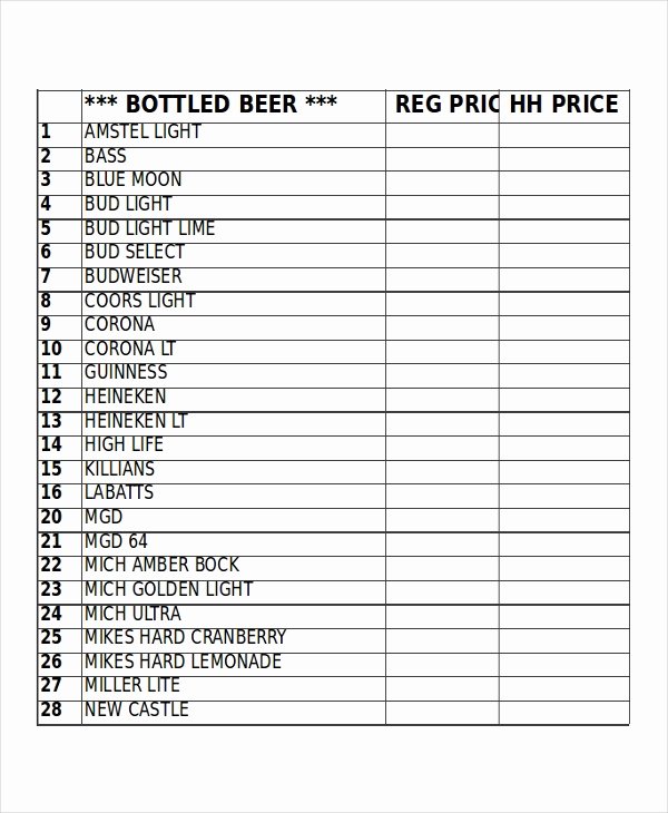 Bar Inventory Template Unique 17 Inventory Templates Free Sample Example format