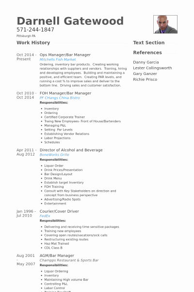 Bar Manager Job Description Resume Fresh Enote Daily Planner Template