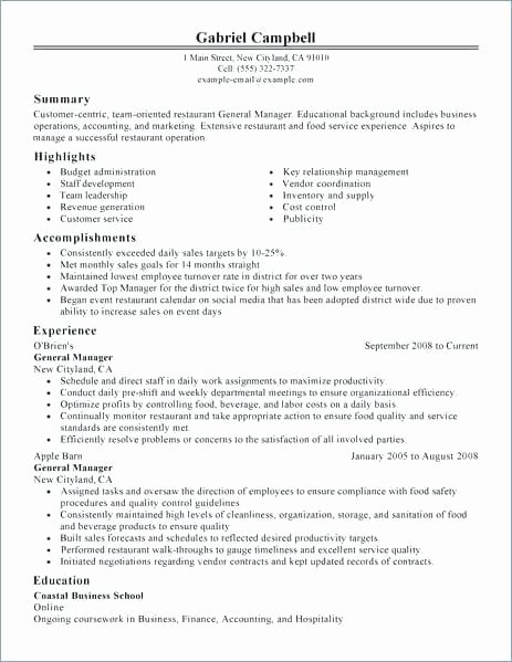 Bar Manager Job Description Resume Luxury Bar Manager Job Description