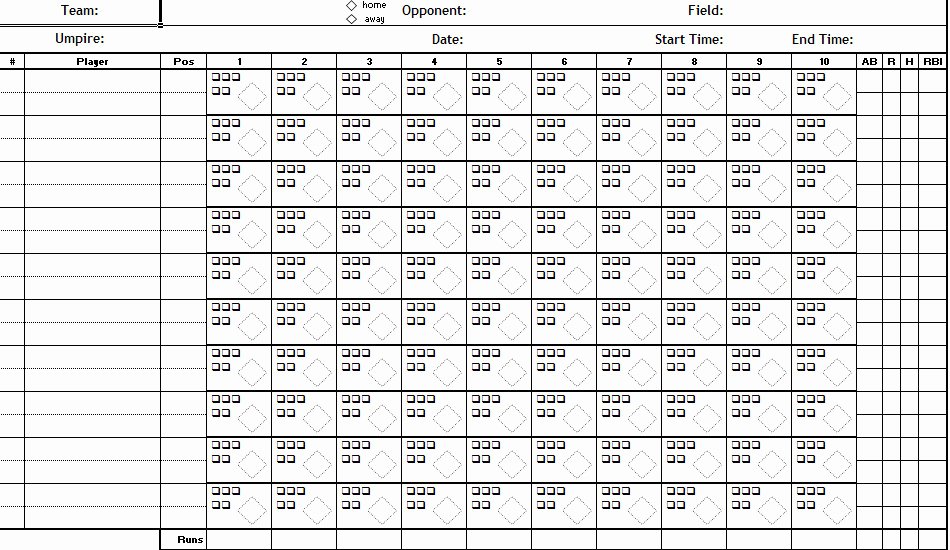 Baseball Card Inventory Excel Template New Baseball Scorecard Excel Template