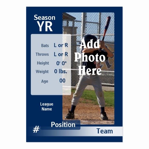 Baseball Card Size Template Elegant Custom Baseball Trading Card In Blue Business Cards