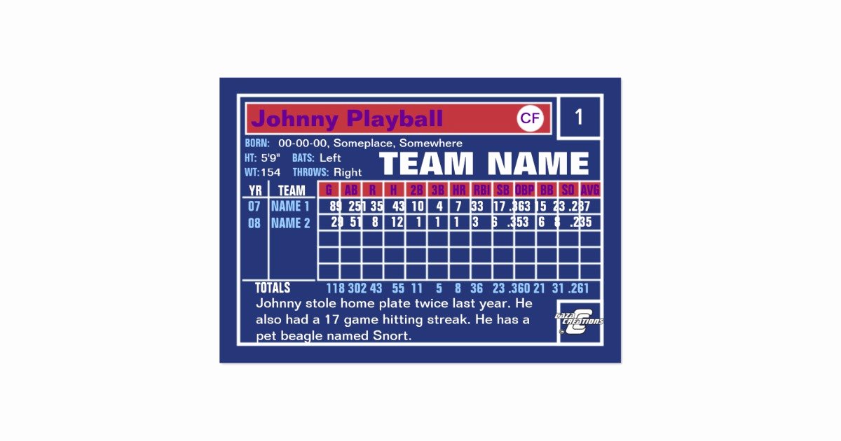 Baseball Card Size Template Elegant Make Your Own Baseball Card Business Card