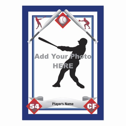 Baseball Card Size Template Lovely Make Your Own Baseball Card Business Cards Pack
