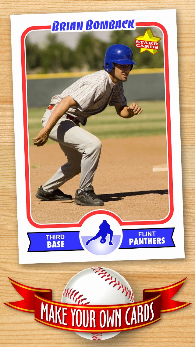 Baseball Card Size Template Unique App Shopper Free Baseball Card Template — Create