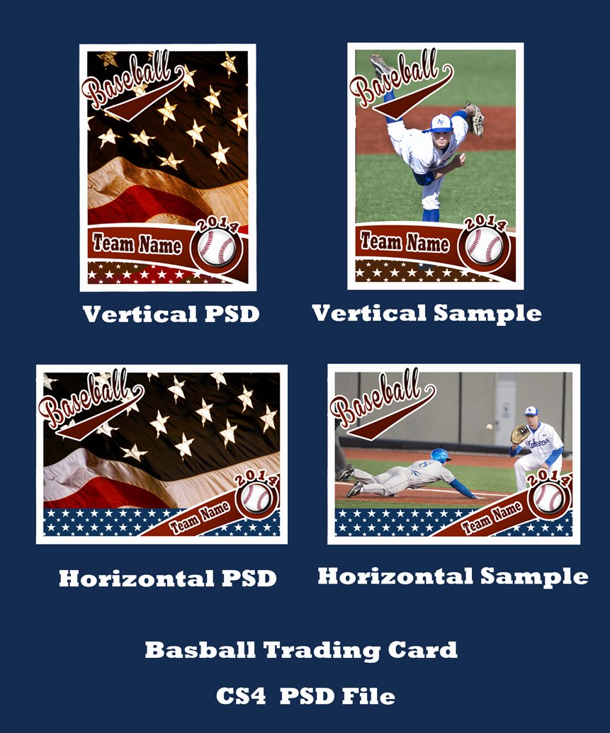 Baseball Card Size Template Unique Baseball Card Template Psd Cs4 Shop by Bevie55 On