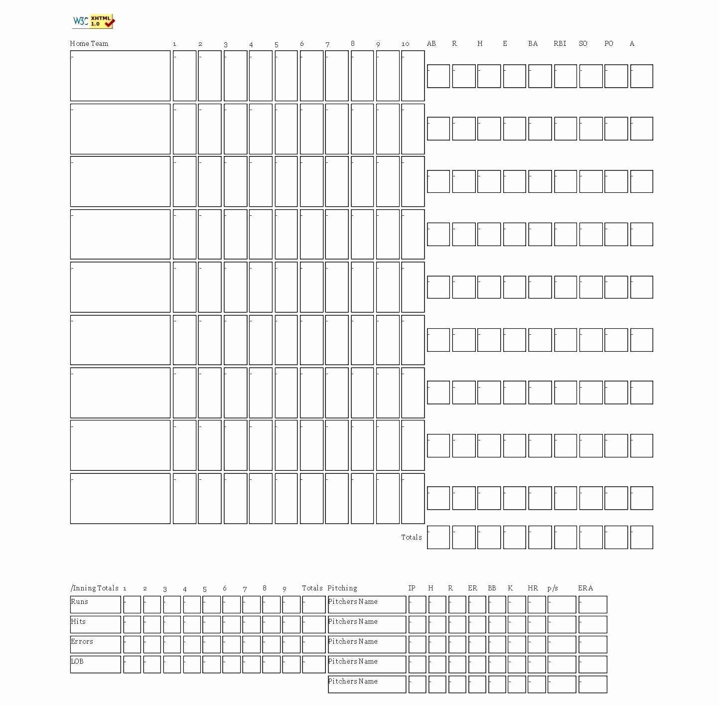Baseball Depth Chart Template Excel Elegant Download Printable Baseball Depth Chart Template