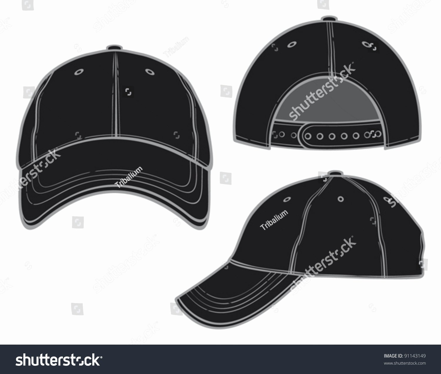 Baseball Hat Vector Luxury Black Baseball Cap Stock Vector Shutterstock