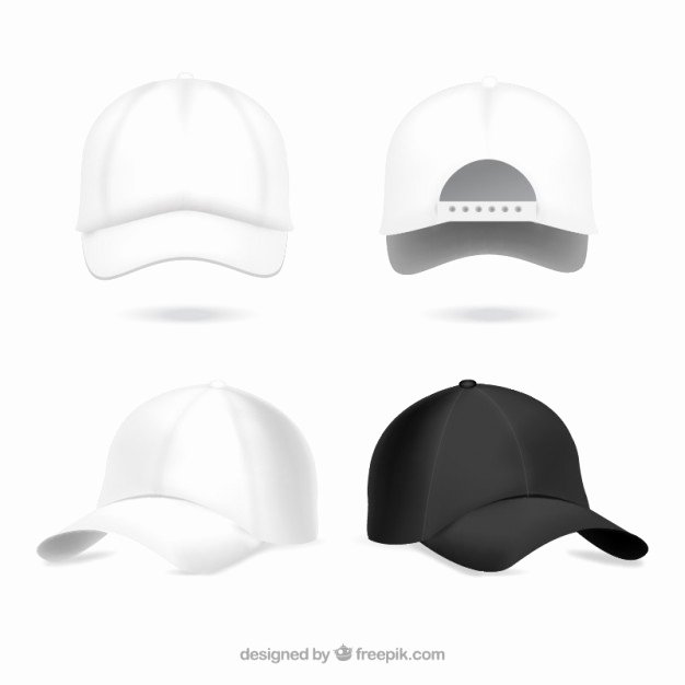 Baseball Hat Vector New Realistic Baseball Caps Vector