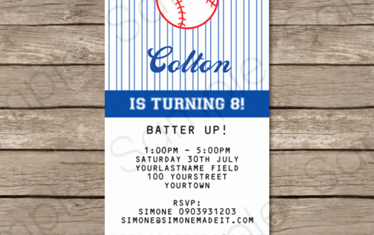 Baseball Ticket Invitation Template Free New Invitation Templates – orderecigsjuicefo