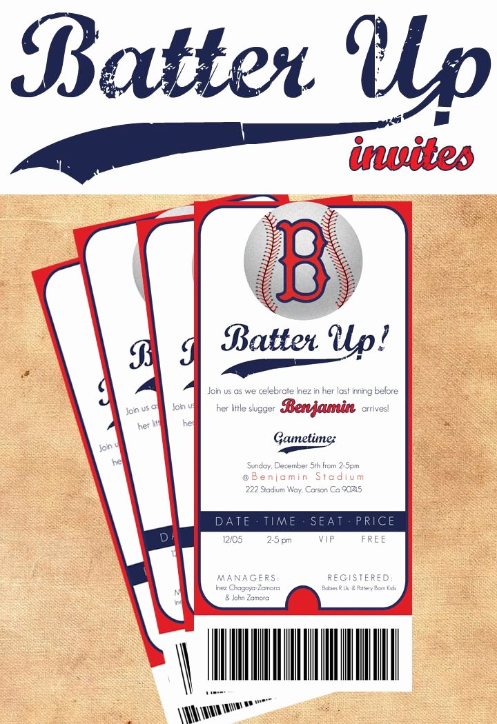 Baseball Ticket Invitation Template Free Unique Best 25 Baseball Party Invitations Ideas On Pinterest