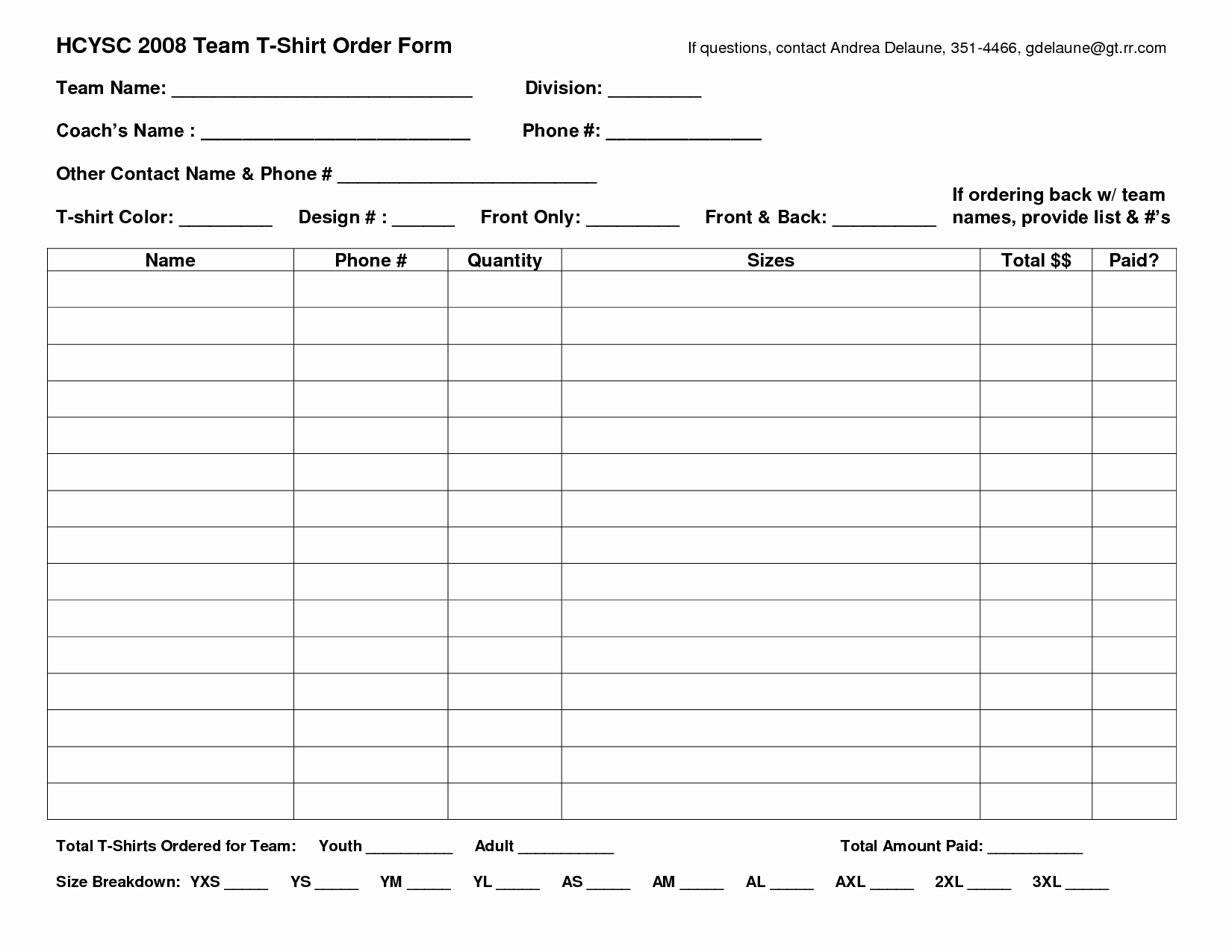 Baseball Uniform order form Template Best Of T Shirt order form Template