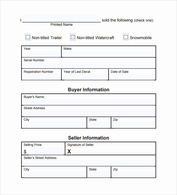 Basic Bill Of Sale Fresh 7 Sample Equipment Bill Of Sale Templates