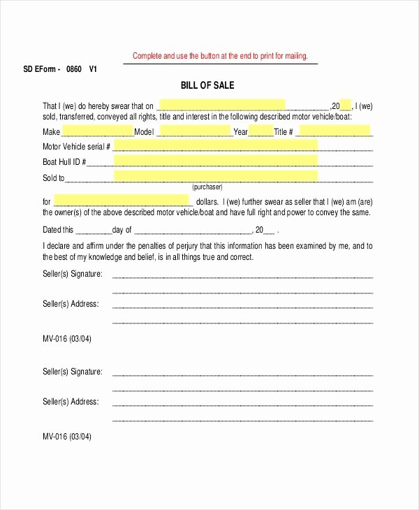 Basic Bill Of Sale New Sample Car Bill Of Sale forms 9 Free Documents In Pdf