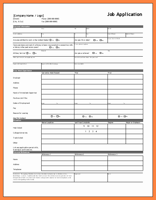 Basic Job Application Awesome 8 Basic Job Application