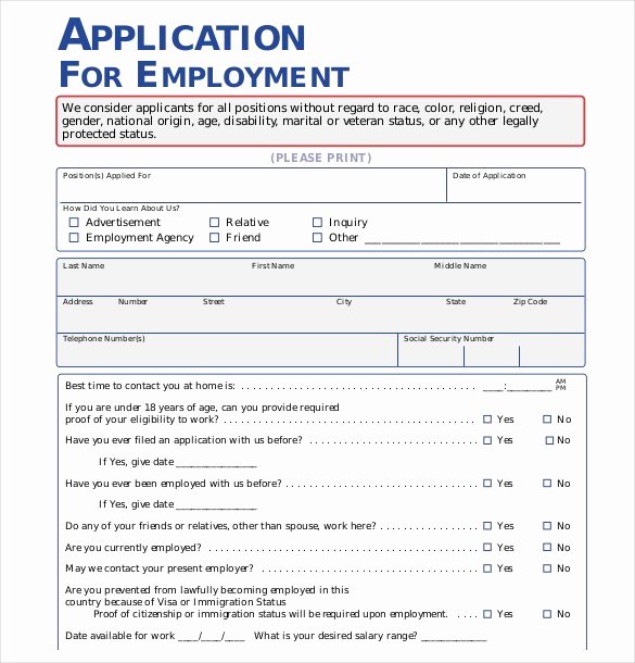 Basic Job Application Inspirational 21 Employment Application Templates Pdf Doc