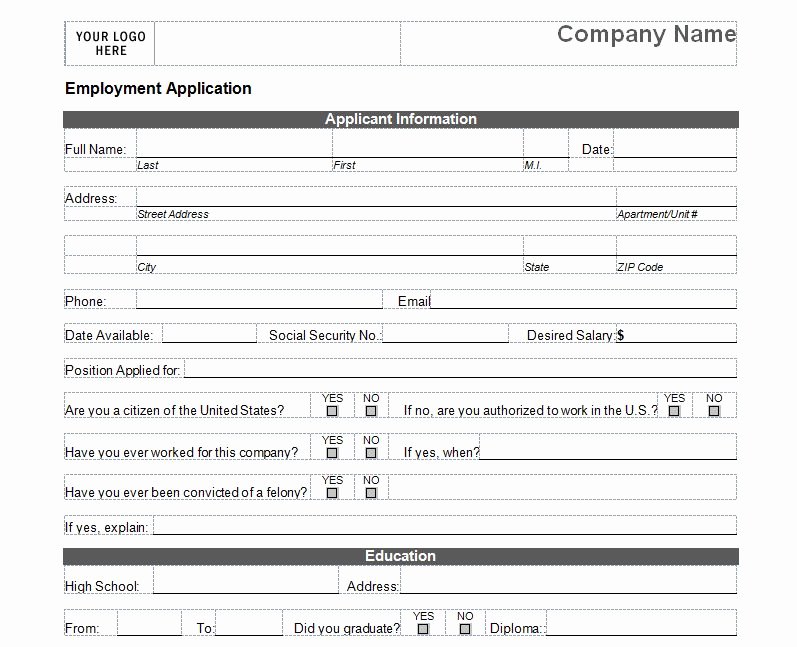 Basic Job Application Luxury Basic Job Application