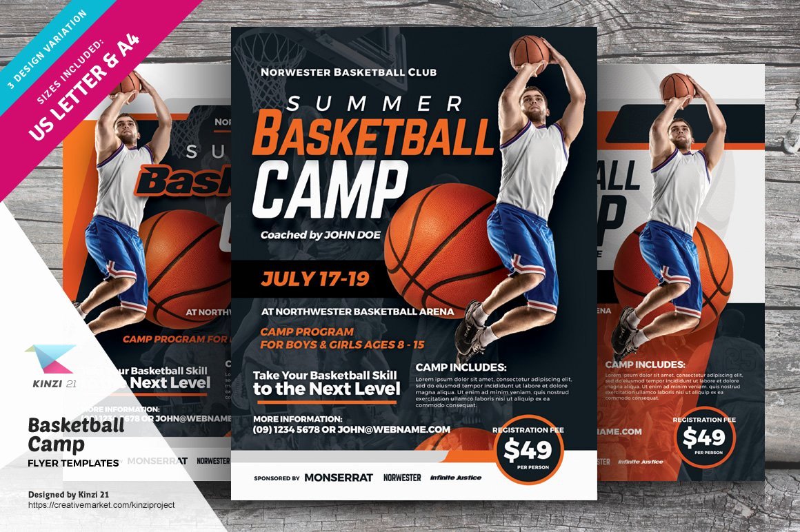 Basketball Camp Flyer Template Awesome Basketball Camp Flyer Templates Flyer Templates