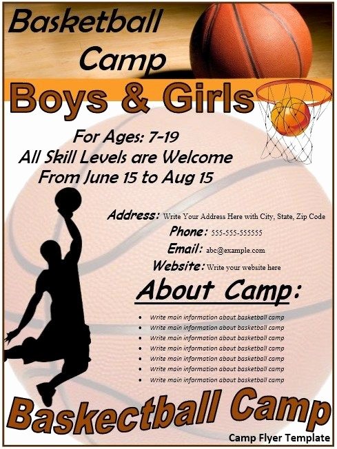 Basketball Camp Flyer Template Best Of Basketball Flyer Stationary Templates