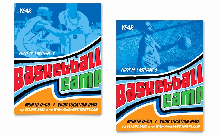 Basketball Camp Flyer Template Fresh Basketball Sports Camp Poster Template Word &amp; Publisher