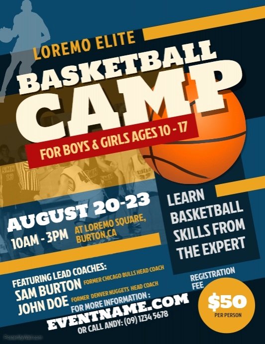 Basketball Camp Flyer Template New Basketball Camp Flyer Template