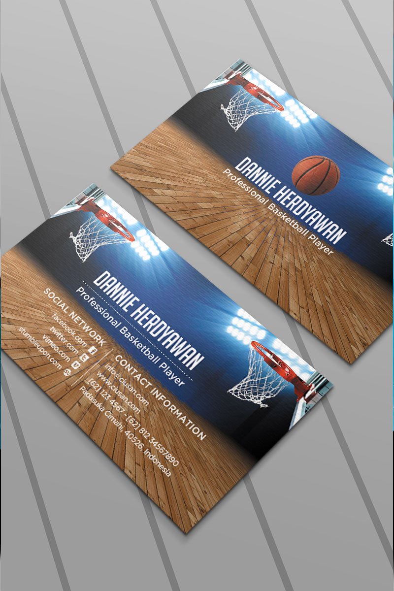 Basketball Card Template Elegant Basketball Business Card Psd Template