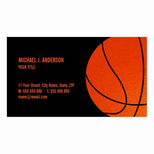 Basketball Card Template Elegant Coach Business Card Templates