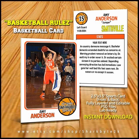 Basketball Card Template Fresh Basketball Card Template Perfect for Trading Cards for