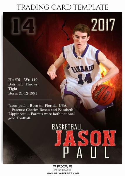 Basketball Card Template Inspirational Sports Trading Card