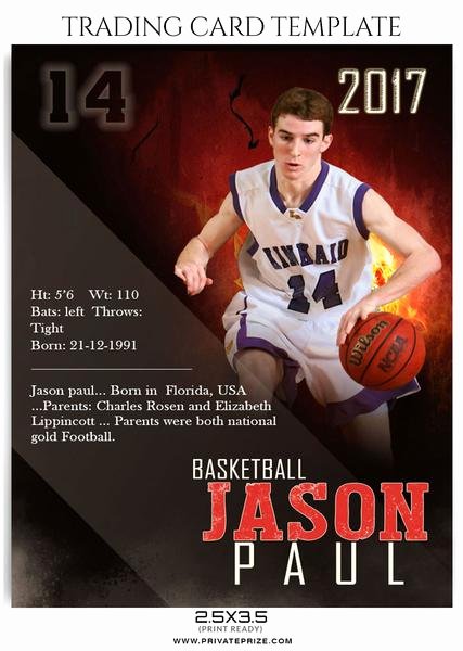 Basketball Card Template Inspirational Sports Trading Card