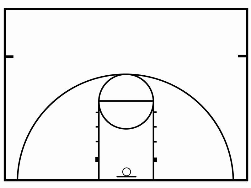 Basketball Court Design Template Best Of Basketball Half Court Diagrams Printable Clipart Best
