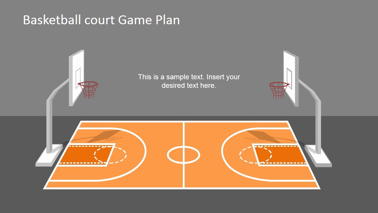 Basketball Court Design Template Unique Basketball Court Game Plan Powerpoint Shapes Slidemodel